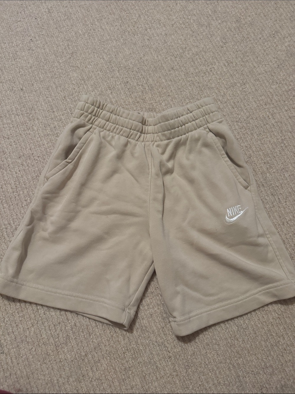 Nike Kids Tan Fleece Pull-On Shorts